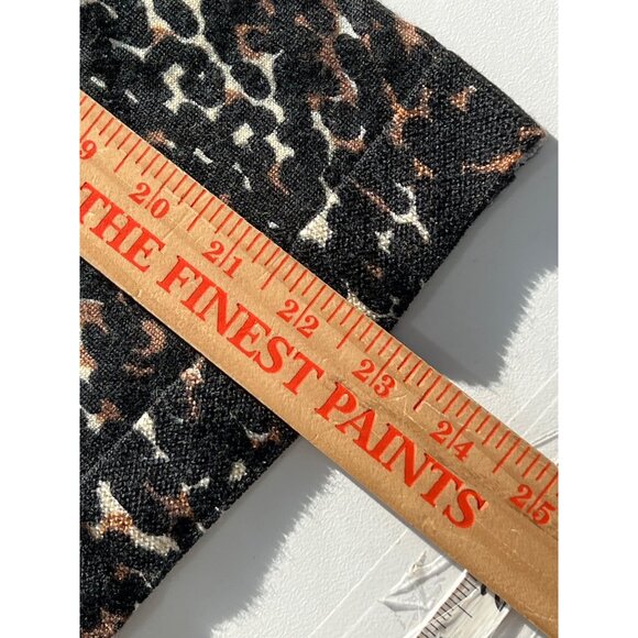 Talbots Sweater Size XS Leopard Print Pure Merino Wool Black Brown Long Sleeve - Picture 5 of 7